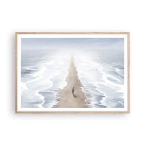 Poster in cornice rovere chiaro - Un futuro luminoso - 100x70 cm