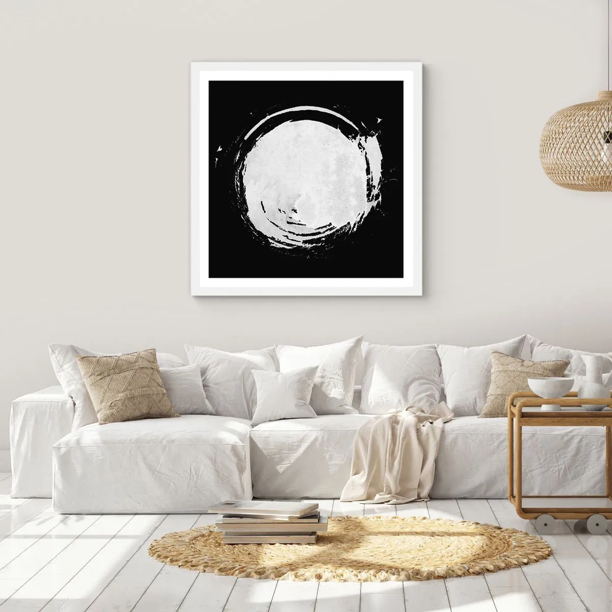 Poster in cornice bianca - Una buona soluzione - 60x60 cm