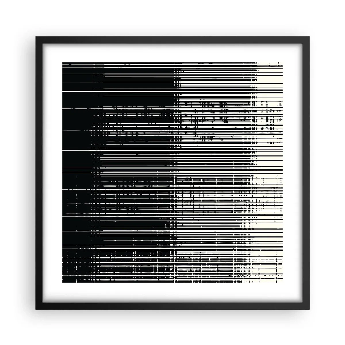 Poster in cornice nera - Onde e vibrazioni - 50x50 cm