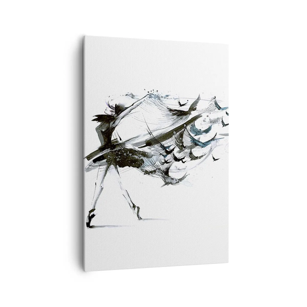 Quadro su tela - Stampe su Tela - Una ballerina con un abito dinamico a forma di uccello - 70x100cm - La magia della musica libera dall'incantesimo - Decorazione murale moderna per soggiorno e camera da letto ARTTOR