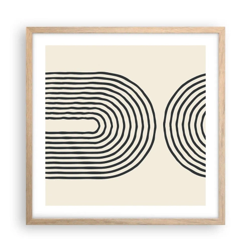 Poster in cornice rovere chiaro - Tra un attimo... - 50x50 cm