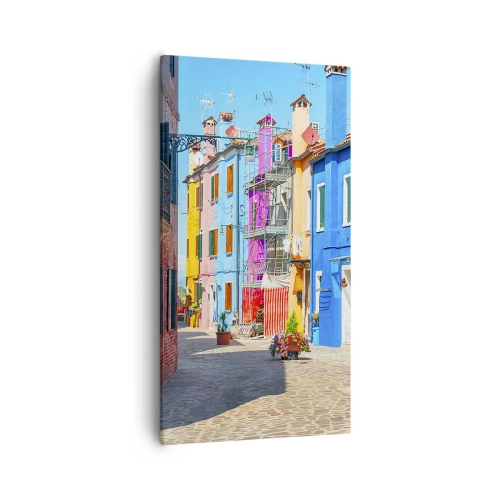 Quadro su tela - Stampe su Tela - La cittadina dei pappagalli - 55x100 cm