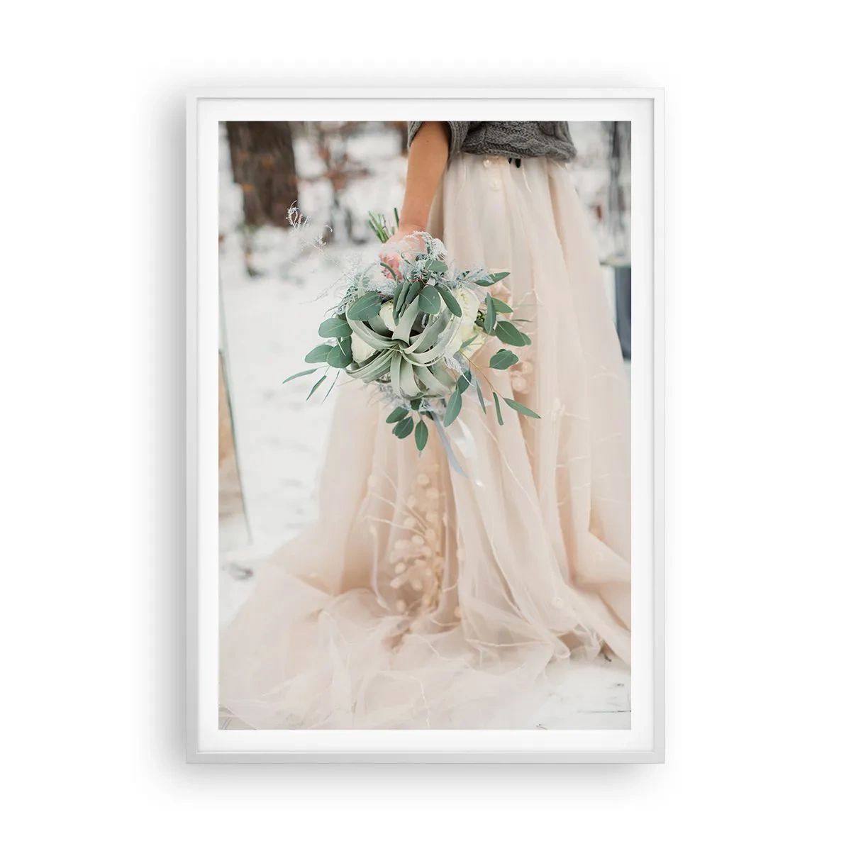 Poster in cornice bianca - E vissero felici e contenti - 70x100 cm