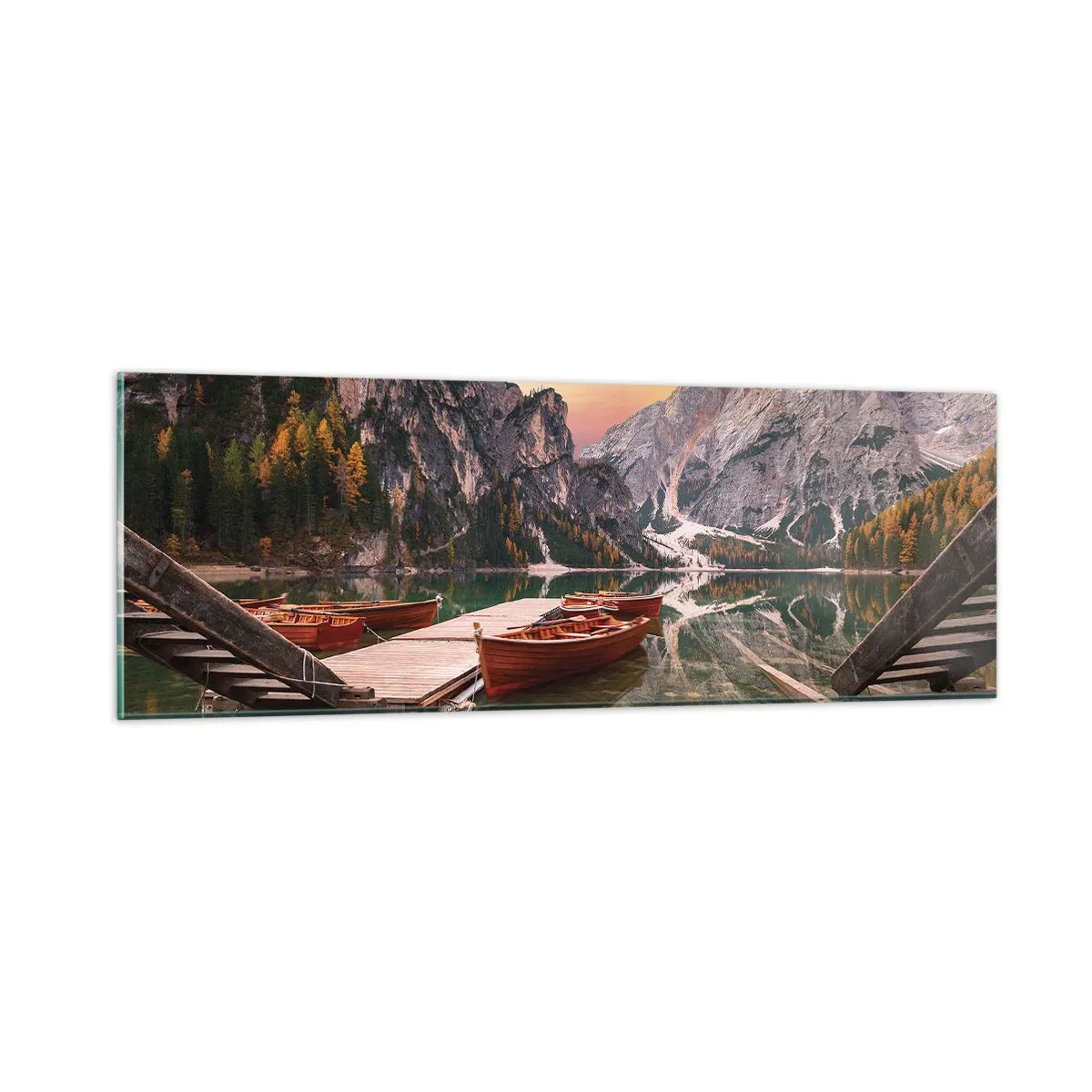 Quadro su vetro - La promessa del giorno - 90x30 cm