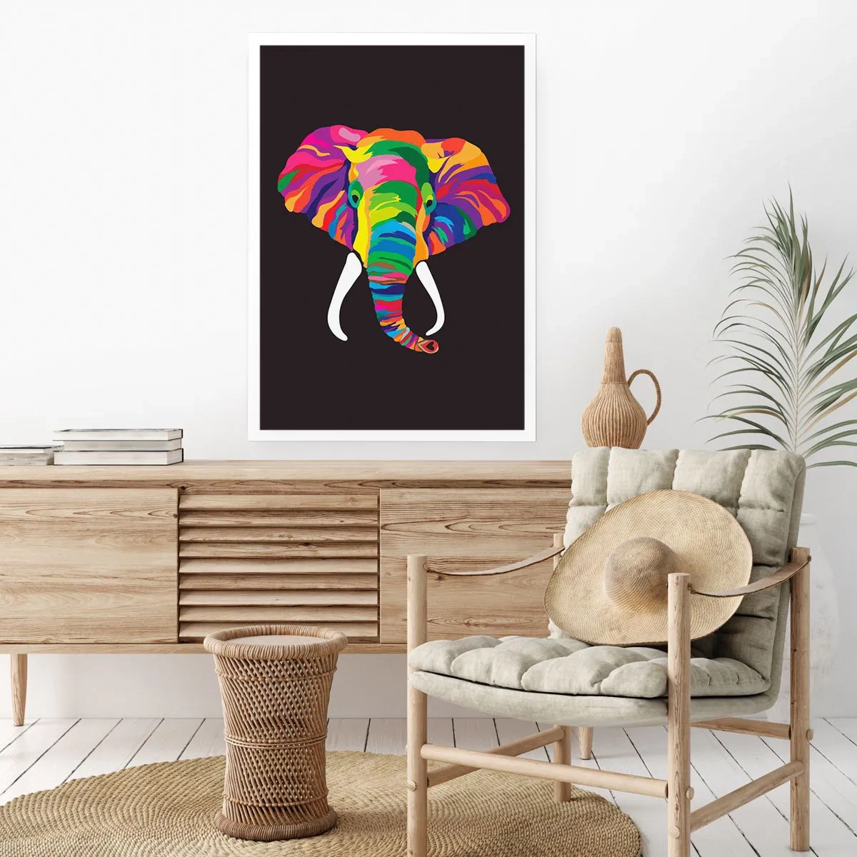 Poster - L'elefante che faceva il bagno nell'arcobaleno - 30x40 cm