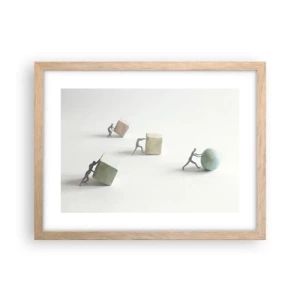 Poster in cornice rovere chiaro - È la vita - 40x30 cm