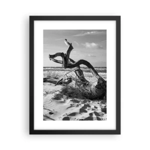 Poster in cornice nera - Scolpito dal mare - 30x40 cm
