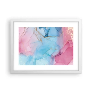 Poster in cornice bianca - Incontro e compenetrazione - 40x30 cm