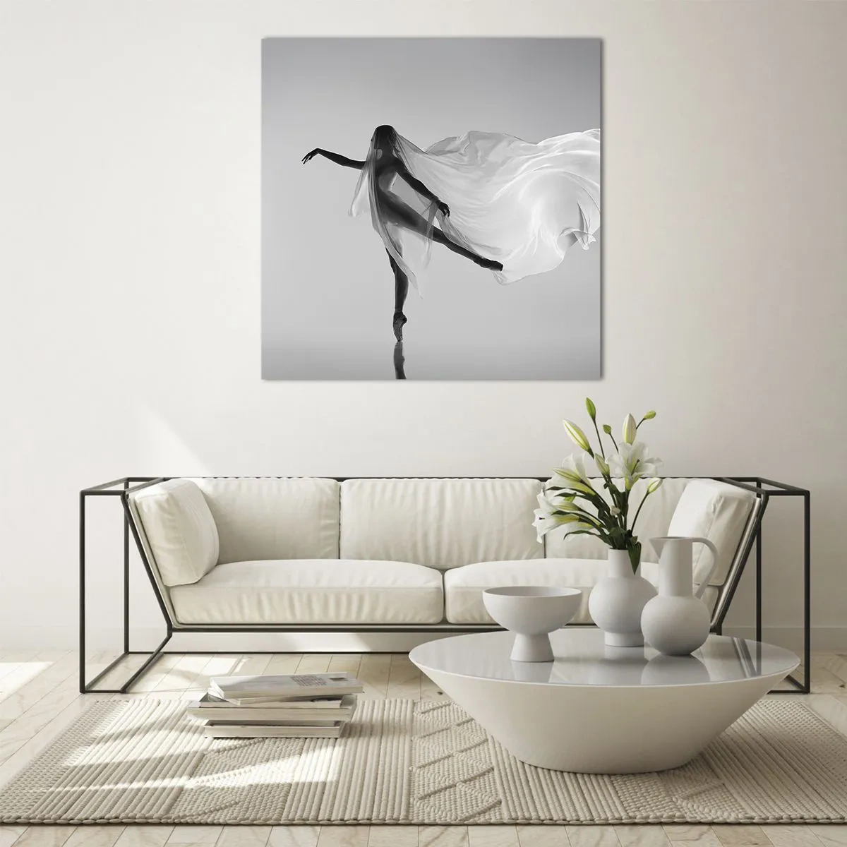 Quadro su vetro - Leggerezza ed eleganza - 30x30 cm