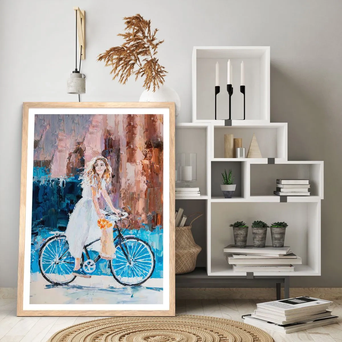 Poster in cornice rovere chiaro - Gioia mattutina - 70x100 cm