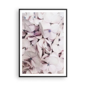 Poster in cornice nera - Un'alluvione di fiori - 70x100 cm