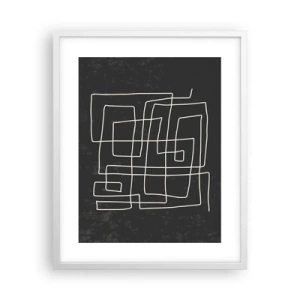 Poster in cornice bianca - Non è così semplice - 40x50 cm