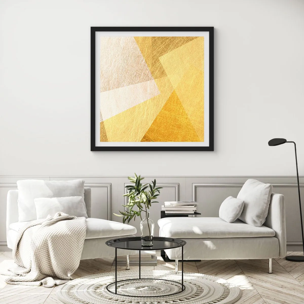 Poster in cornice nera - La pace della geometria - 30x30 cm