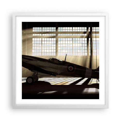 Poster in cornice bianca - Il riposo del guerriero - 50x50 cm