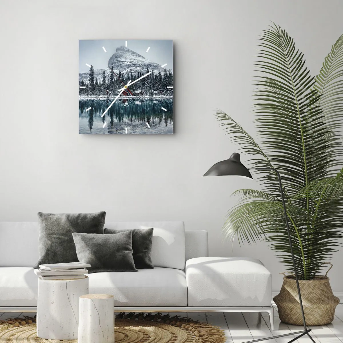 Orologio da parete - Orologio in Vetro - Rifugio canadese - 30x30 cm