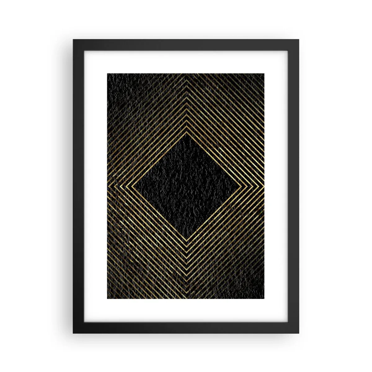 Poster in cornice nera - Geometria in stile glamour - 30x40 cm