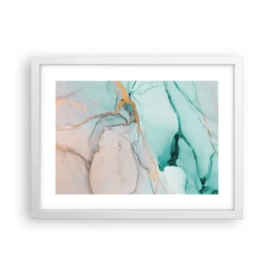 Poster in cornice bianca - Danza di forme e colori - 40x30 cm