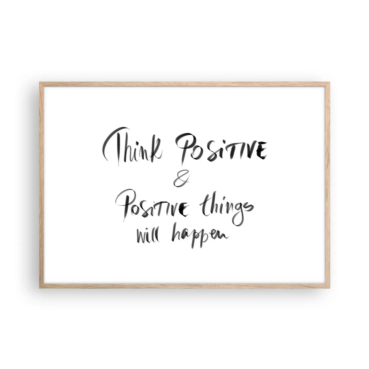 Poster in cornice rovere chiaro - Come vivere? - 100x70 cm