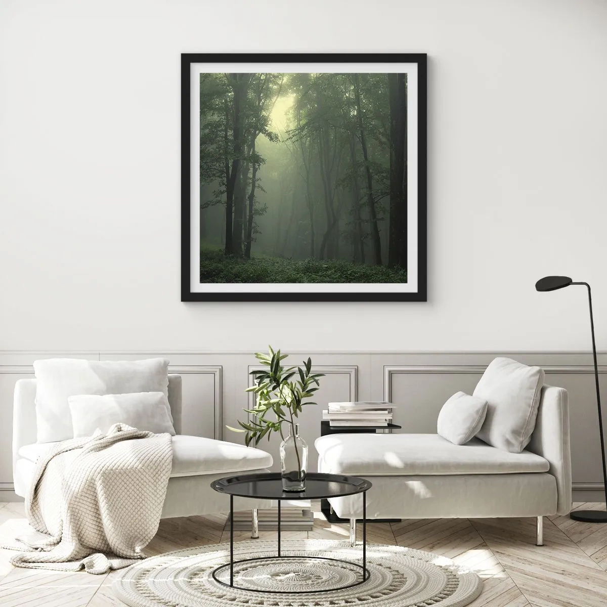 Poster in cornice nera - Prima che si svegli - 50x50 cm