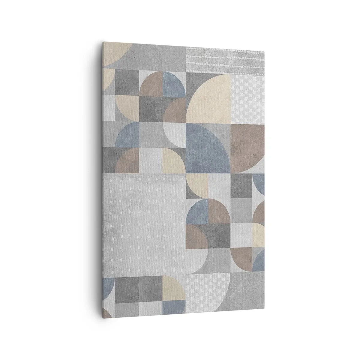 Quadro su tela - Stampe su Tela - Motivo geometrico in tonalità pastello - 80x120cm - Fantasia di ceramica - Decorazione murale moderna per soggiorno e camera da letto ARTTOR