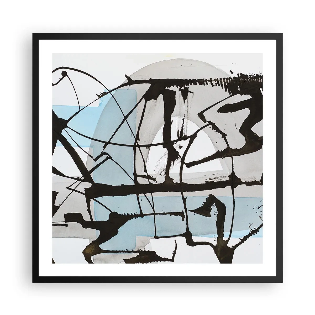 Poster in cornice nera - Blu nonostante tutto - 60x60 cm