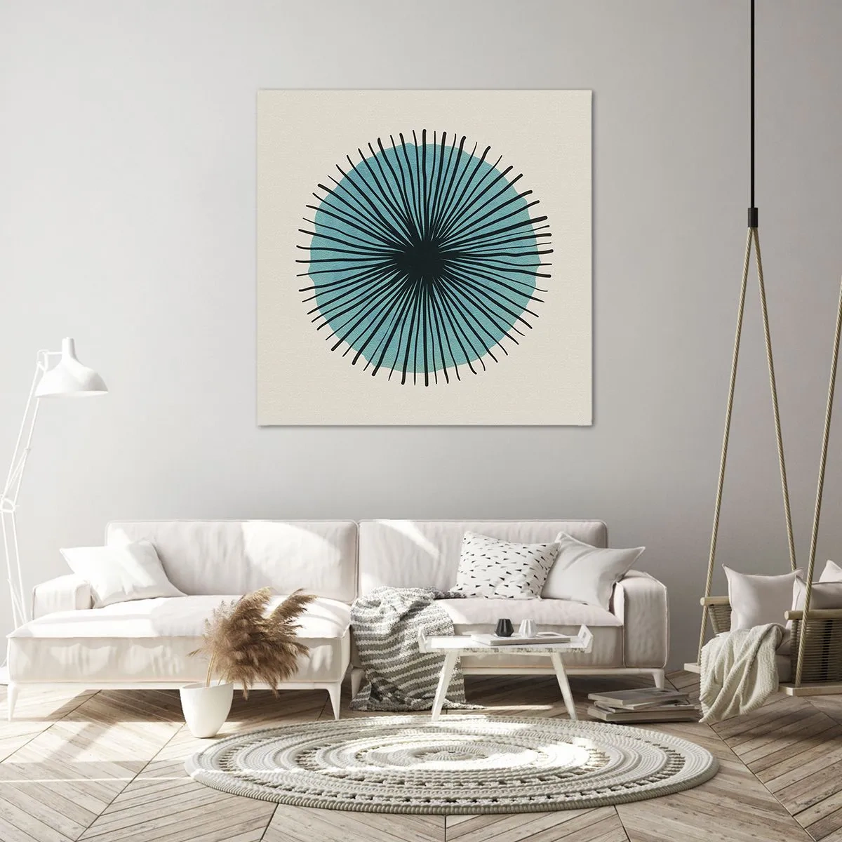 Quadro su tela - Stampe su Tela - Radiosamente nel blu - 30x30 cm