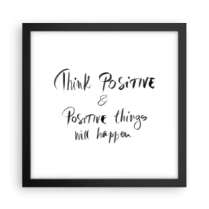 Poster in cornice nera - Come vivere? - 30x30 cm