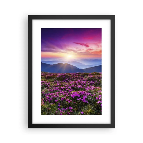 Poster in cornice nera - Il profumo dei fiori freschi del campo - 30x40 cm