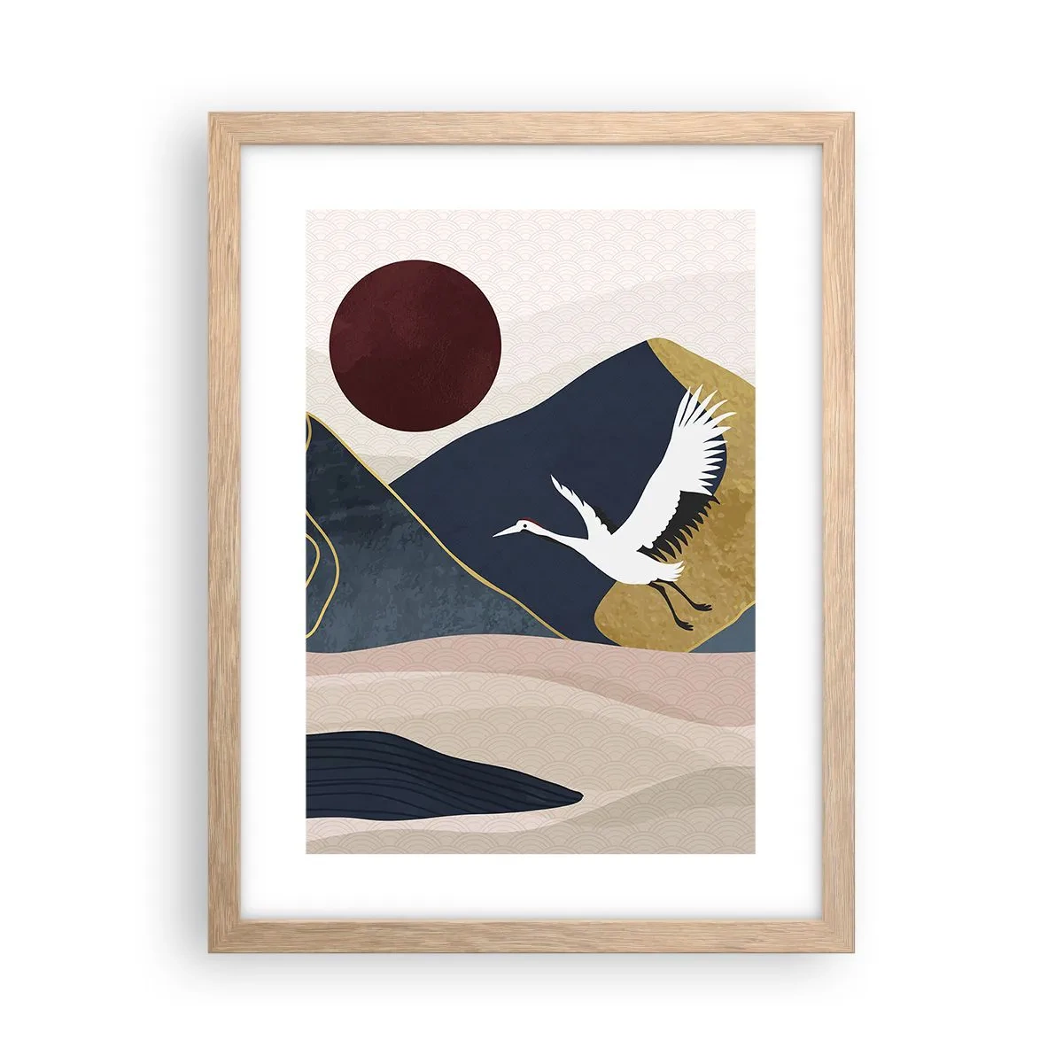 Poster in cornice rovere chiaro - E la giornata è nuovamente VOLATA - 30x40 cm