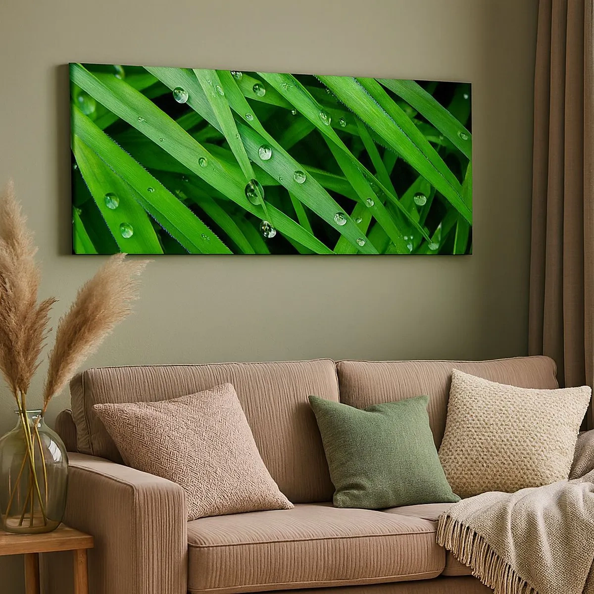 Quadro su tela - Stampe su Tela - Giocando con il verde - 100x40 cm