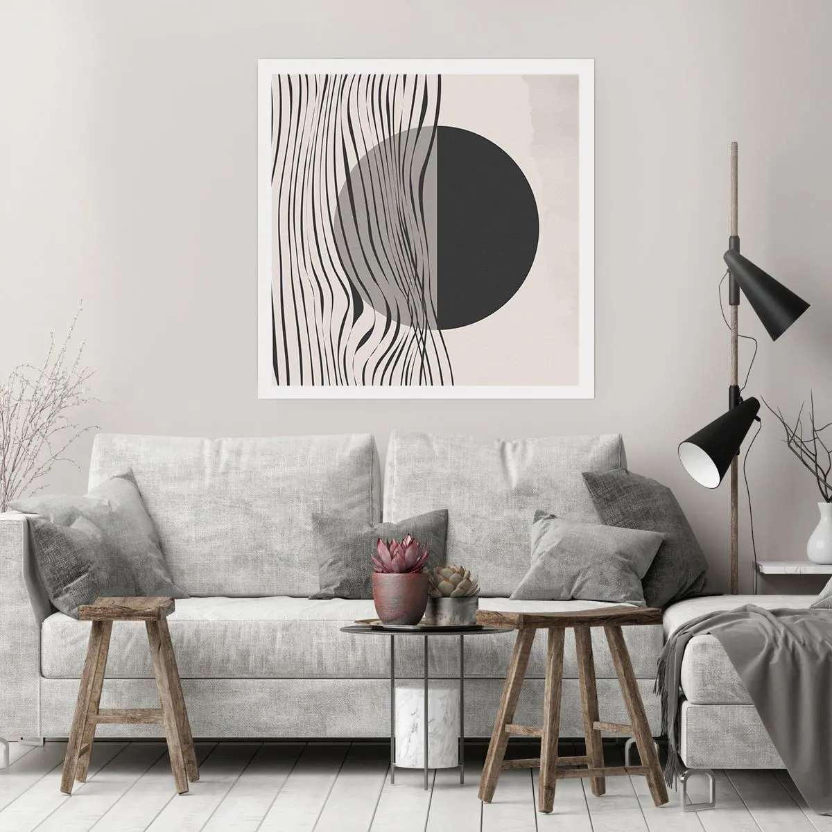 Poster - Composizione a metà - 50x50 cm