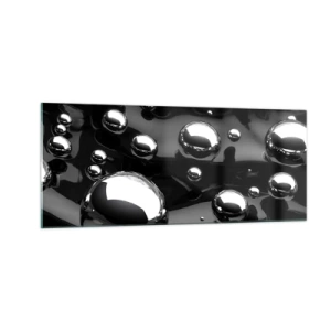 Quadro su vetro - Toni di nero - 100x40 cm