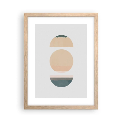 Poster in cornice rovere chiaro - Un cerchio dopo l'altro - 30x40 cm