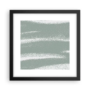 Poster in cornice nera - Astrazione in clima invernale - 30x30 cm
