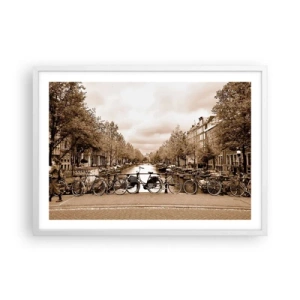 Poster in cornice bianca - Atmosfera olandese - 70x50 cm
