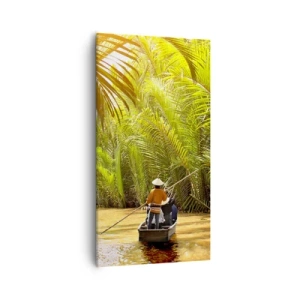 Quadro su tela - Stampe su Tela - Tunnel di palme - 55x100 cm