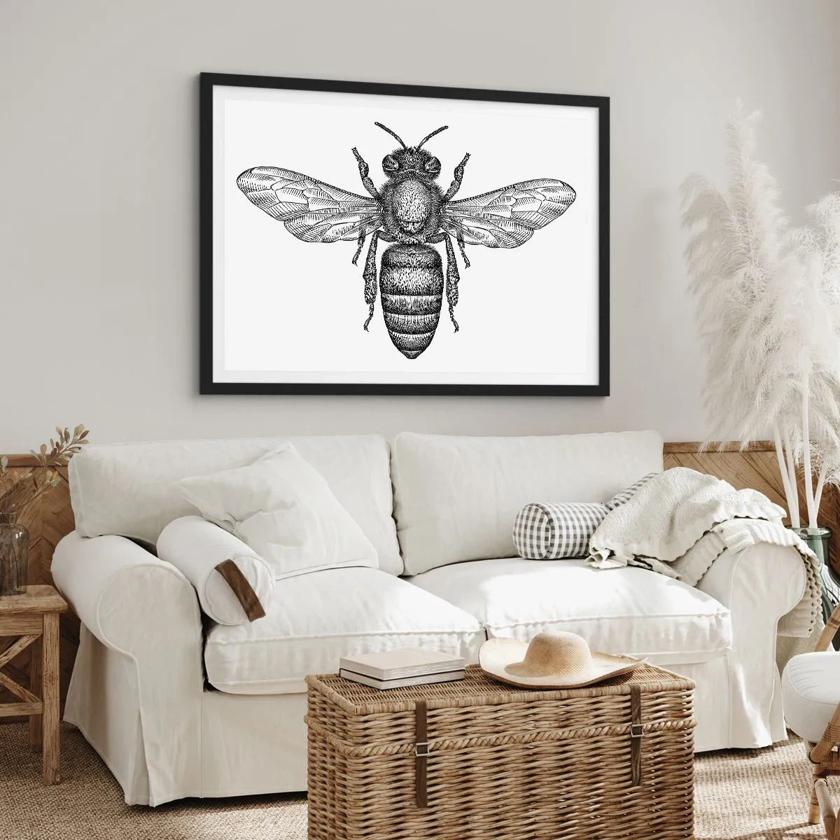 Poster in cornice nera - Ritratto d'insetto - 91x61 cm