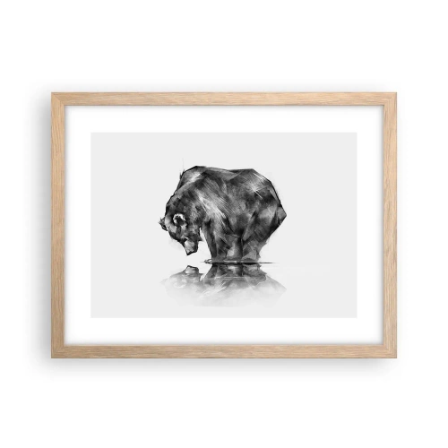 Poster in cornice rovere chiaro - Fa piacere vedere chi ci è caro - 40x30 cm