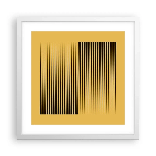 Poster in cornice bianca - La quadratura degli opposti - 40x40 cm