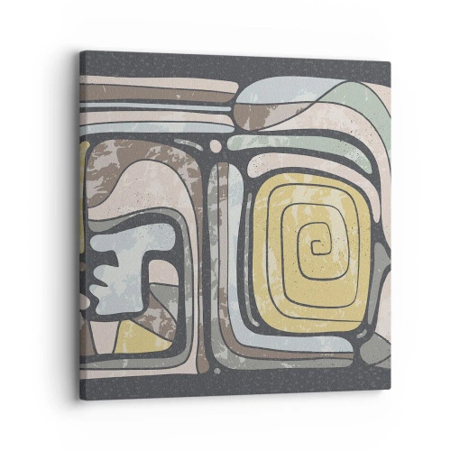 Quadro su tela - Stampe su Tela - Astrazione in spirito precolombiano - 30x30 cm