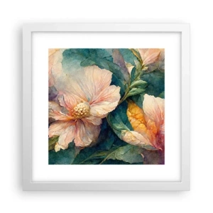 Poster in cornice bianca - Delicatezza pura - 30x30 cm