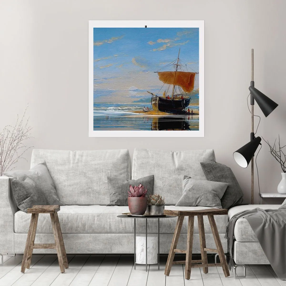 Poster - Acqua, terra, aria - 40x40 cm