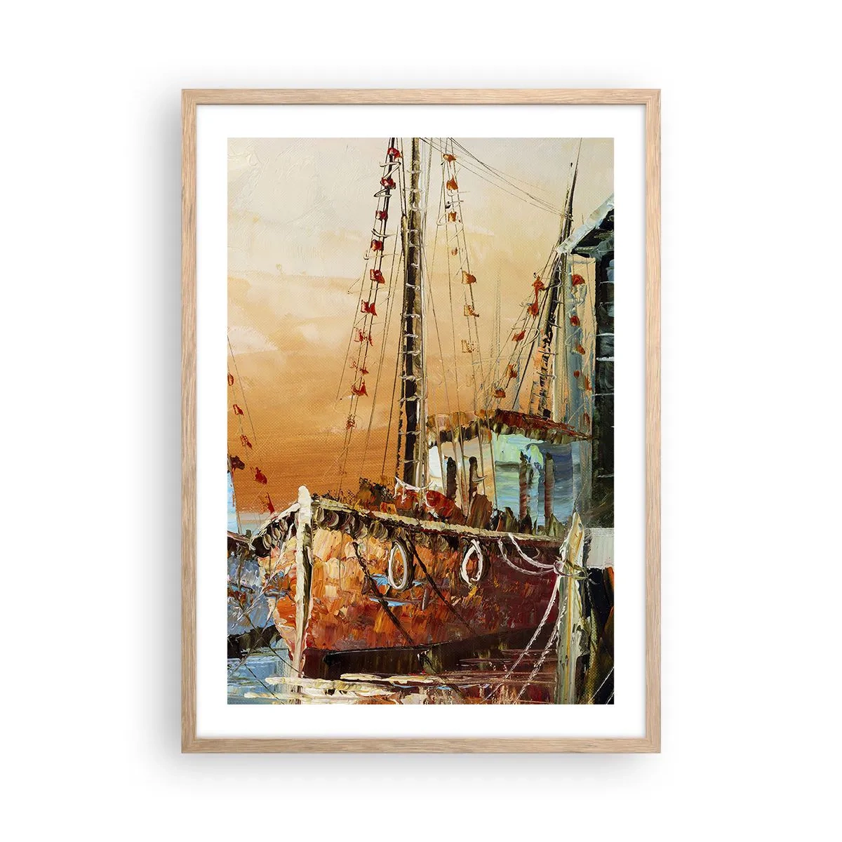 Poster in cornice rovere chiaro - Ritorno tranquillo - 50x70 cm