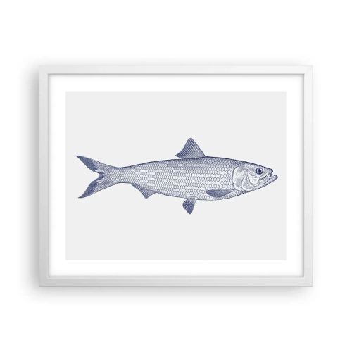 Poster in cornice bianca - Un saluto dai mari del nord - 50x40 cm