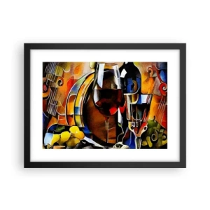 Poster in cornice nera - E il mondo riprende colore - 40x30 cm