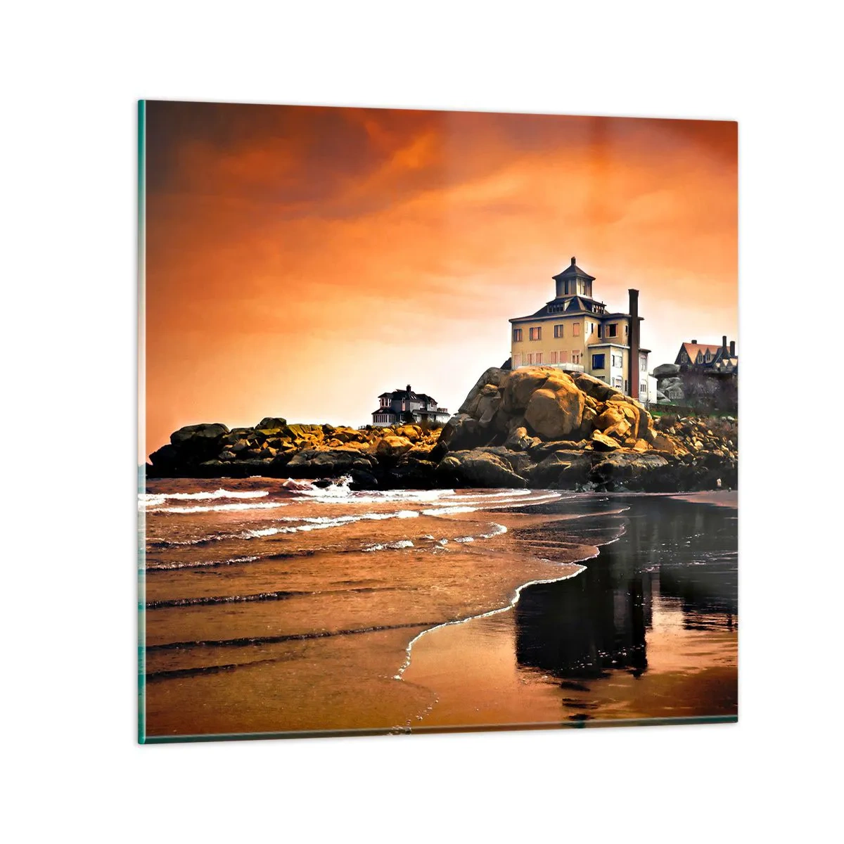 Quadro su vetro - L'eleganza della costa ovest - 70x70 cm
