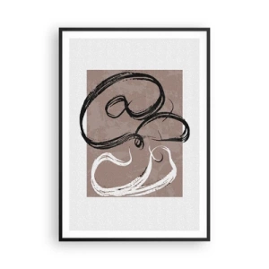 Poster in cornice nera - Composizione: alla ricerca della pienezza - 70x100 cm