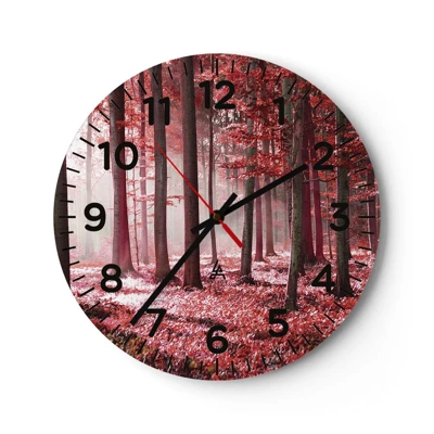 Orologio da parete - Orologio in Vetro - Anche rosso è bello - 30x30 cm