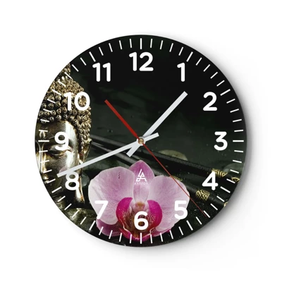 Orologio da parete - Orologio in Vetro - Armonia di saggezza e bellezza - 40x40 cm