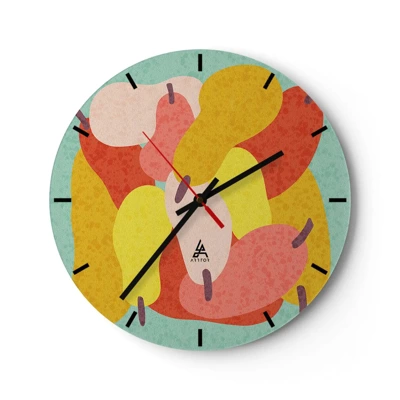 Orologio da parete - Orologio in Vetro - Assaggia il sole estivo - 30x30 cm